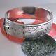 925 Sterling Silver Opening Bangle Engraved With Anchor And Lion Hallmarks 1960 Vintage 58g