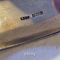 925 Sterling Silver Opening Bangle Engraved with Anchor and Lion Hallmarks 1960 Vintage 58g