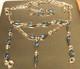 925 Sterling Silver, Vintage Jewelry Set Necklace-bracelet-earrings-blue Stones-lot Of Jewelry