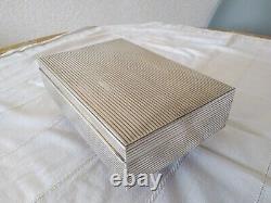ALFRED DUNHILL VINTAGE LARGE STERLING SILVER CIGAR BOX Art Deco