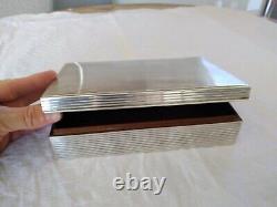 ALFRED DUNHILL VINTAGE LARGE STERLING SILVER CIGAR BOX Art Deco