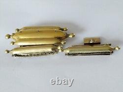 ANCIENT CLASPS EMPIRE VERMEIL SOLID SILVER for bracelet necklace 1819 1838