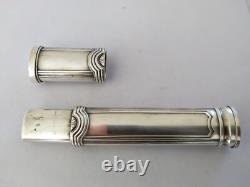 ANCIENT SILVER WAX SEAL CASE SOLID SILVER RISLER & CARRÉ