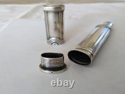 ANCIENT SILVER WAX SEAL CASE SOLID SILVER RISLER & CARRÉ