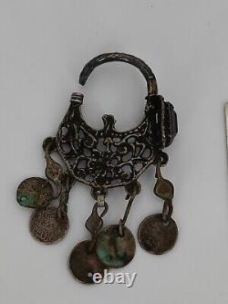 ANCIENT SOLID SILVER BERBER COMB + 1 Earring