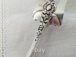 ANCIENT SOLID SILVER CARVING SET MINERVE LEG OF LAMB FORK KNIFE 19th CENTURY