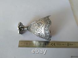ANCIENT ZARF OTTOMAN EMPIRE SOLID SILVER Turkish coffee glass holder
