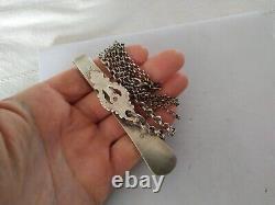 ANTIQUE CHATELAINE KEYBOARD ARLESIAN 19th CENTURY REGIONAL SILVER SOLID JEWELRY