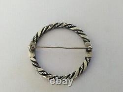 ANTIQUE GEORG JENSEN STERLING SILVER BROOCH DENMARK Viking style