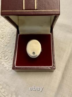 ANTIQUE RING For Little Finger SAPPHIRE AND STERLING SILVER - SUPERB SIGNET RING