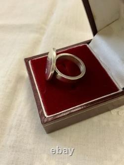 ANTIQUE RING For Little Finger SAPPHIRE AND STERLING SILVER - SUPERB SIGNET RING