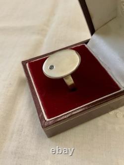 ANTIQUE RING For Little Finger SAPPHIRE AND STERLING SILVER - SUPERB SIGNET RING