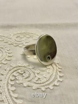 ANTIQUE RING For Little Finger SAPPHIRE AND STERLING SILVER - SUPERB SIGNET RING