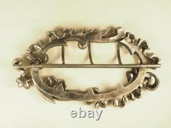 ANTIQUE SILVER BELT BUCKLE 19th c