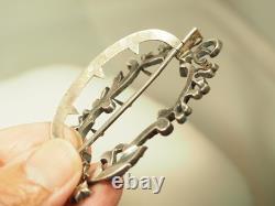 ANTIQUE SILVER BELT BUCKLE 19th c