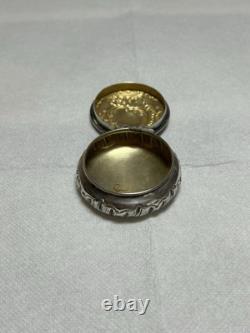 ANTIQUE SILVER PILL BOX 19th CENTURY ROCOCO STYLE, Weight 22 Gr