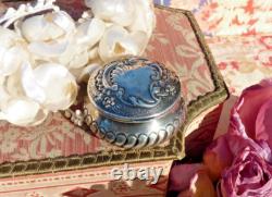 ANTIQUE SILVER PILL BOX 19th CENTURY Rococo Style, Weight 24 g
