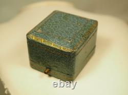ANTIQUE SOLID GOLD AND SILVER GARTER RING 19th c T56