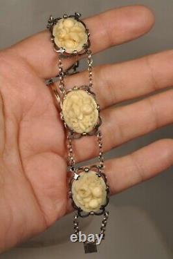 ANTIQUE SOLID SILVER BRACELET 19th CENTURY