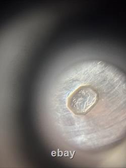 ANTIQUE SOLID SILVER DRAGGER 1st ROOSTER & BACCARAT CRYSTAL COAT OF ARMS LATE 18TH CENTURY