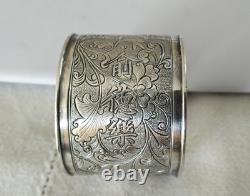ANTIQUE STERLING SILVER CHINESE EXPORT NAPKIN RING