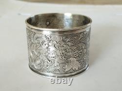 ANTIQUE STERLING SILVER CHINESE EXPORT NAPKIN RING