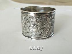 ANTIQUE STERLING SILVER CHINESE EXPORT NAPKIN RING
