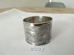 ANTIQUE STERLING SILVER CHINESE EXPORT NAPKIN RING