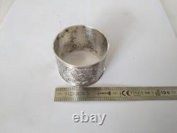 ANTIQUE STERLING SILVER CHINESE EXPORT NAPKIN RING