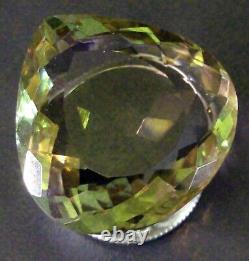 Alexandrite, 121 carats, maximum color change, on an antique solid silver base.