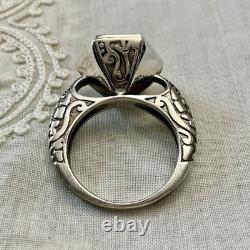 Amethyst, Opal, Solid Silver, Sublime Antique Ring, Chiseling