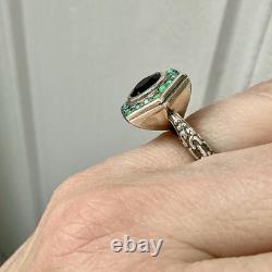 Amethyst, Opal, Solid Silver, Sublime Antique Ring, Chiseling