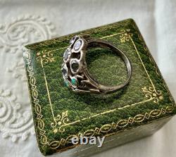 Amethyst, Opal, Solid Silver, Very Beautiful Antique Victorian Ring