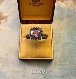 Amethyst Size Cushion Silver Massif, Beautiful Old Ring