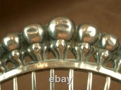 Ancien Peigned Diademe In Argent Massive Poincon Minerve 19th