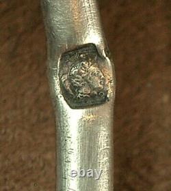 Ancien Peigned Diademe In Argent Massive Poincon Minerve 19th