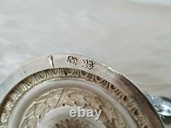 Ancien Vase Tulipier Or Rose Argent Massif Hanau Angelots Putti Sterling 19th