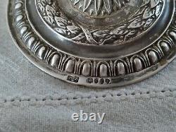 Ancien Vase Tulipier Or Rose Argent Massif Hanau Angelots Putti Sterling 19th