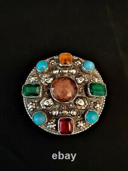 Ancienne Box Argent Massif Egypt Decor Pharaon Cabochons Solid Silver Box