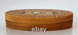 Ancienne Moches Box Cornal Vessel Blond Or Hirondelle Massive Xviiie