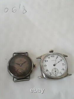 Ancienne Omega Military Watch Ww1 Solid Silver Waltham Military Watch