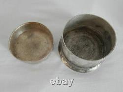 Ancienne Superbe China Tea Box North West Xinjiang In Argent Massif Xixe