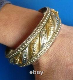 Ancient Ancient Solid Silver And Gold Jewel Old Silver Bracelet And Massive Gold