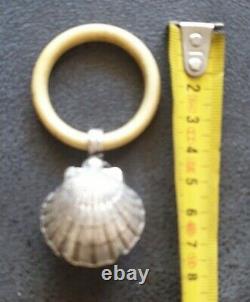 Ancient And Rare Baby Shock Shell Shape Silver Massif