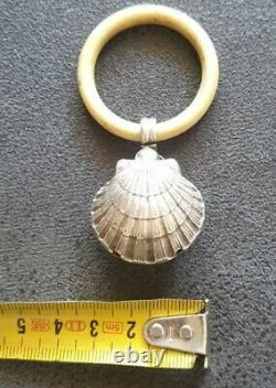 Ancient And Rare Baby Shock Shell Shape Silver Massif