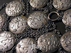 Ancient Art Belt New Sterling Silver 11 Plates Gui Decor