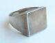 Ancient Art Deco Solid Silver Signet Ring