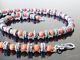 Ancient Beads Necklace Xix Carved Sterling Silver And Coral Beads 54 Cm