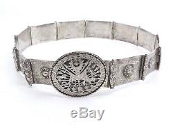 Ancient Belt In Sterling Silver Empire Ottoman Xixeme Coat Of Arms