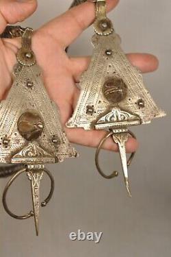 Ancient Berber Silver Ethnic Brooch Set